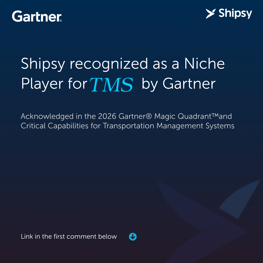 Shipsy recognized as a Niche Player for TMS by Gartner in the 2026 Magic Quadrant