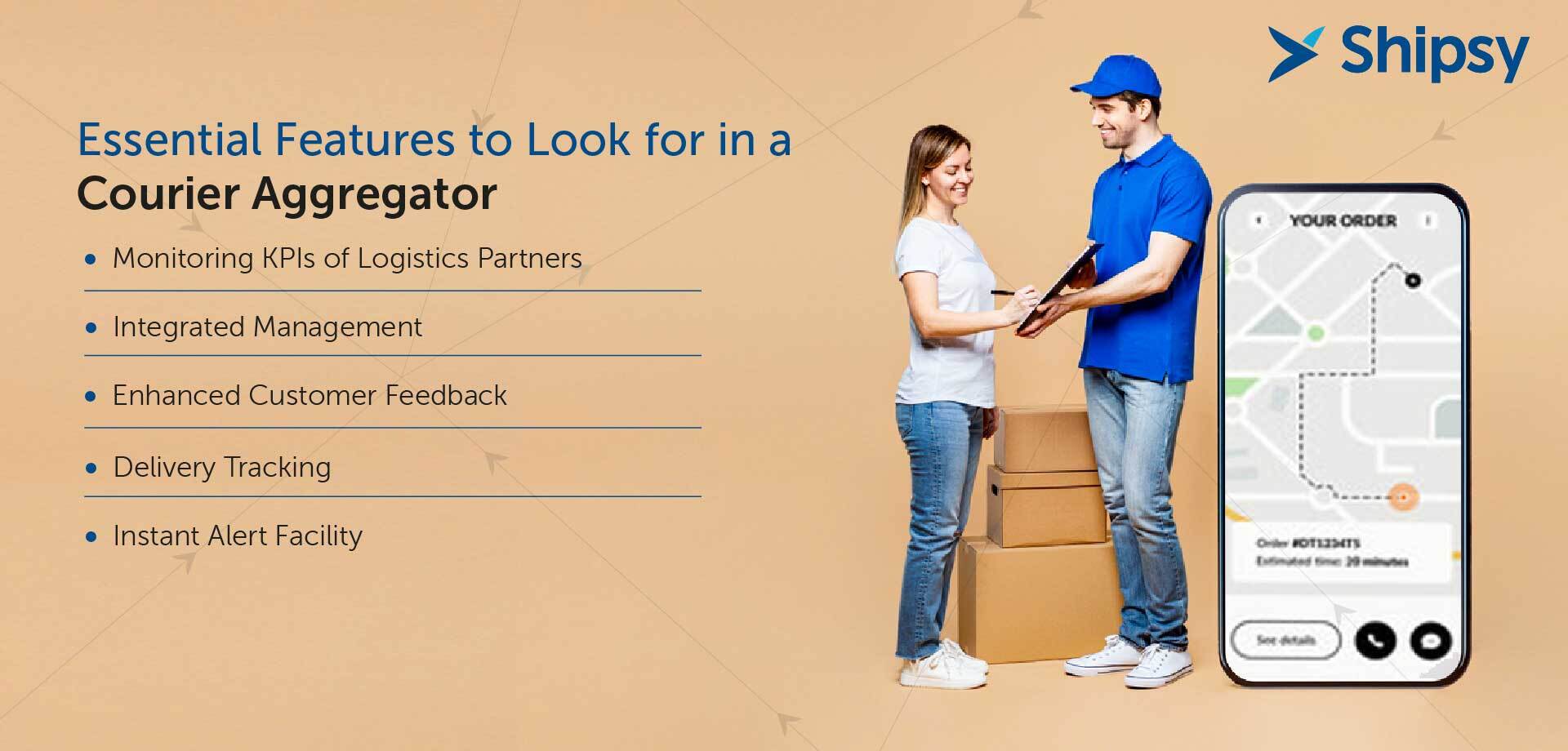 Courier aggregator solution features