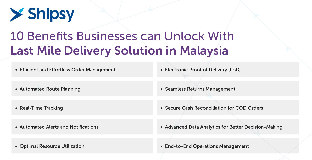Benefits of last mile delivery solution in Malaysia